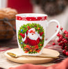 Set of 6 Splendid Christmas Pattern Ceramic Tea And Coffee Mugs / Lixra