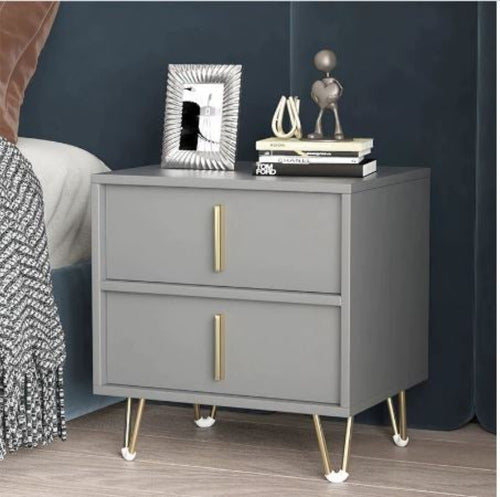 Light Luxury Storage Efficient Wooden Finish Bedside Night Stand - Lixra