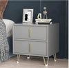 Light Luxury Storage Efficient Wooden Finish Bedside Night Stand - Lixra