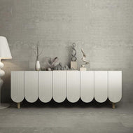 Modern U-Shaped Wooden TV Cabinet / Lixra