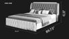 Modish Button Tufted Design Winsome Leather Bed - Lixra
