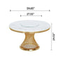 Ultimate Luxurious Comfort Round Shaped Marble Top Dining Table Set - Lixra