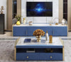 Aspiring Home Comfort Multifunctional Marble Top Coffee Table and TV Stand - Lixra