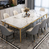 Exquisite Style Glossy Finish  Marble-Top Dining Table Set / Lixra