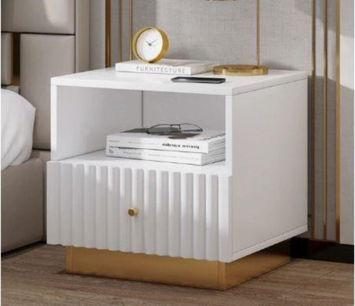 Light Luxury Modern Designed Wooden Framed Night Stand - Lixra