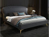 Modern Interior Style Rich Look Rustic Leather Bed - Lixra