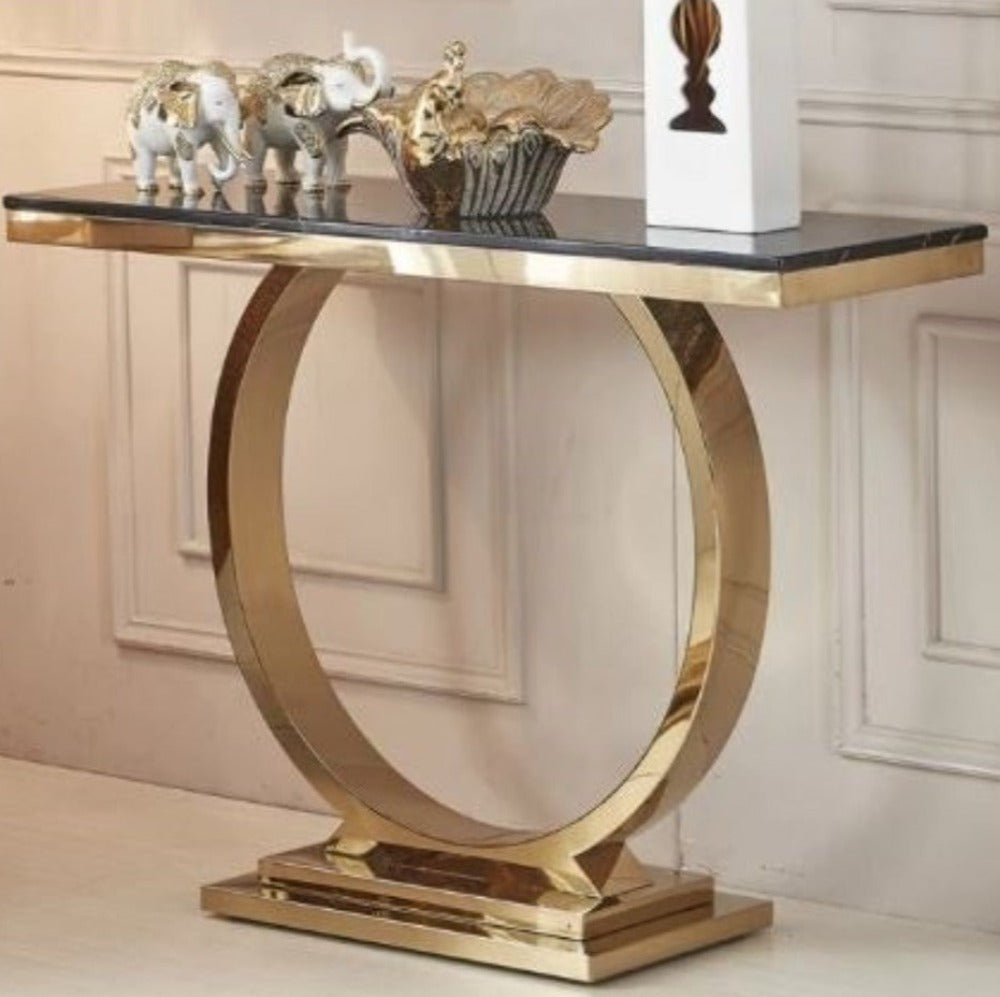 Modernistic Look Luxurious Marble Top Accent Table - Lixra