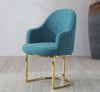 Modern Designed Home Comfort Golden Finish Fabric Dining Chairs - Lixra