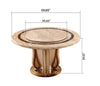 European Style Round Shaped Marble Top Dining Table With Lazy Susan - Lixra